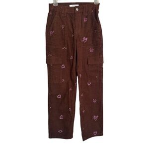 PacSun Brown Wide Leg Flare Jeans with Relaxed Fit